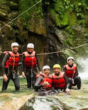 group of friends canyoning / (c) Shutterstock, standard licence bought