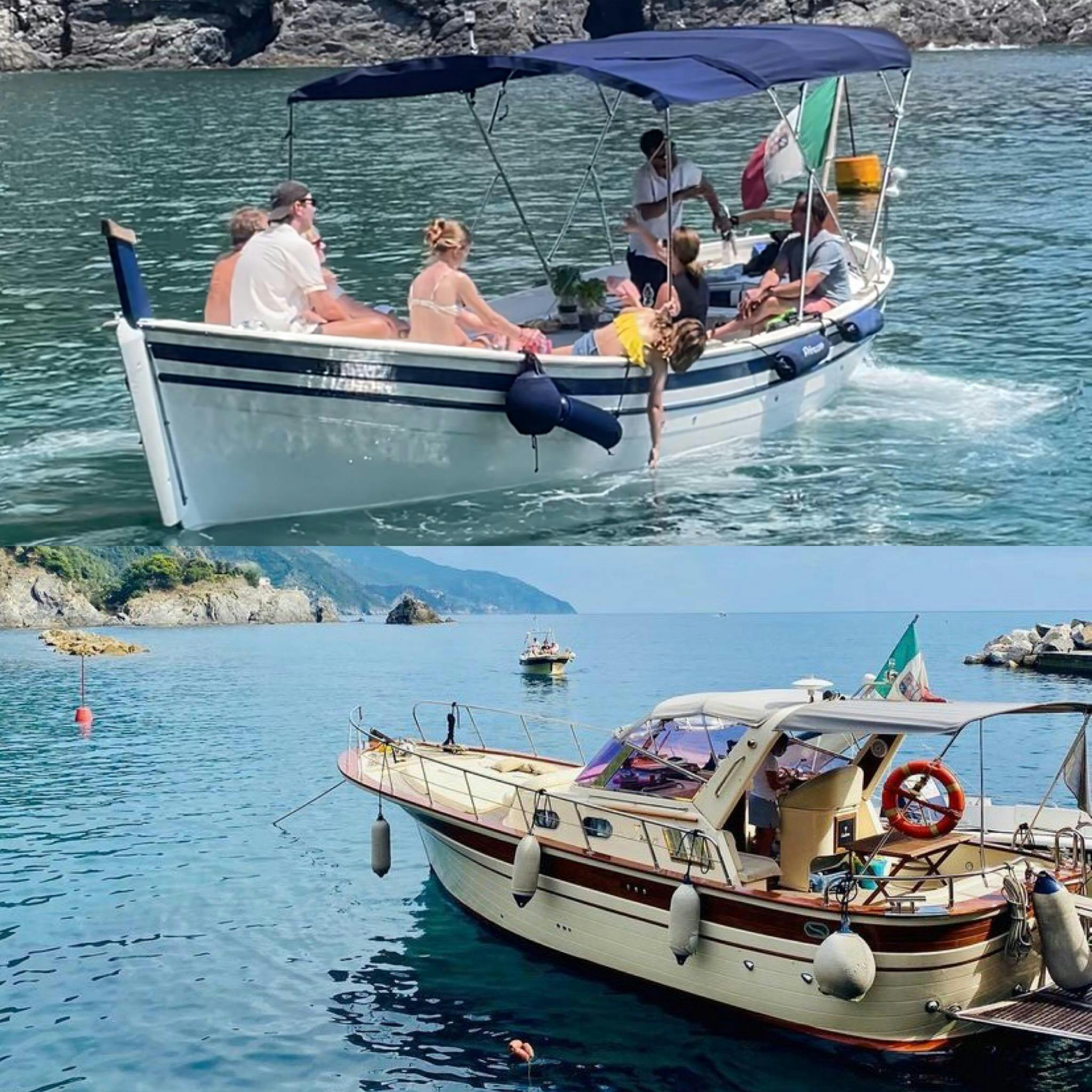 Beeindruckende Landschaften mit Bergen und Meer, wo Aktivitäten von Fish & Chill Cinque Terre stattfinden.