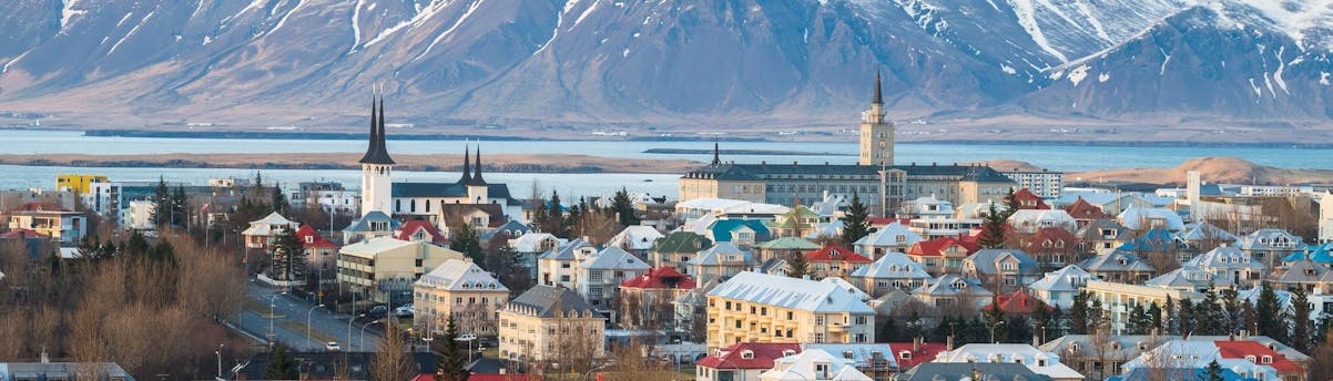 Sightseeing & Bus Tours Iceland SEM Hero Panoramic view of the landscape in Iceland.