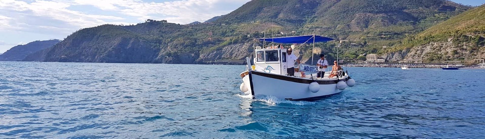 View of Ale 5 Terre's boat in Cinque Terre.