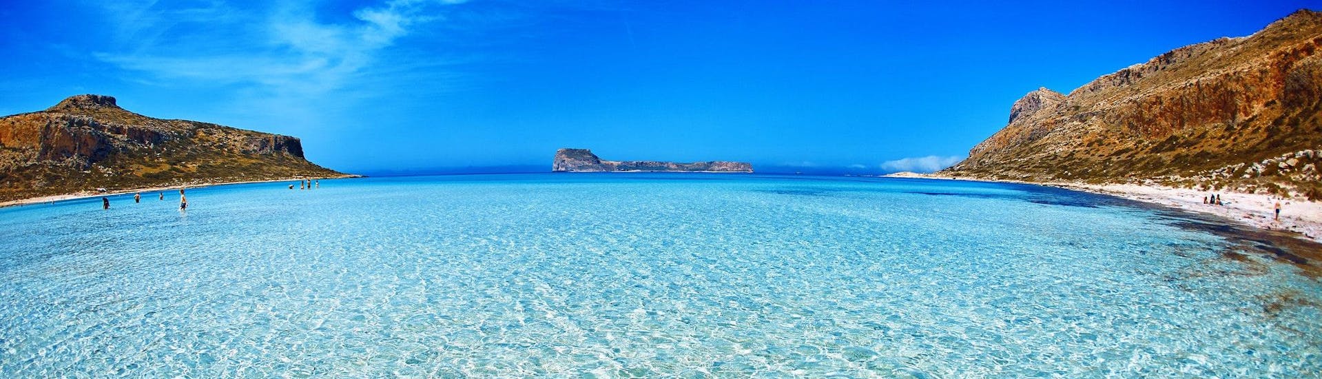 The stunning Balos Lagoon, which can be visited during many boat trips from Chania.