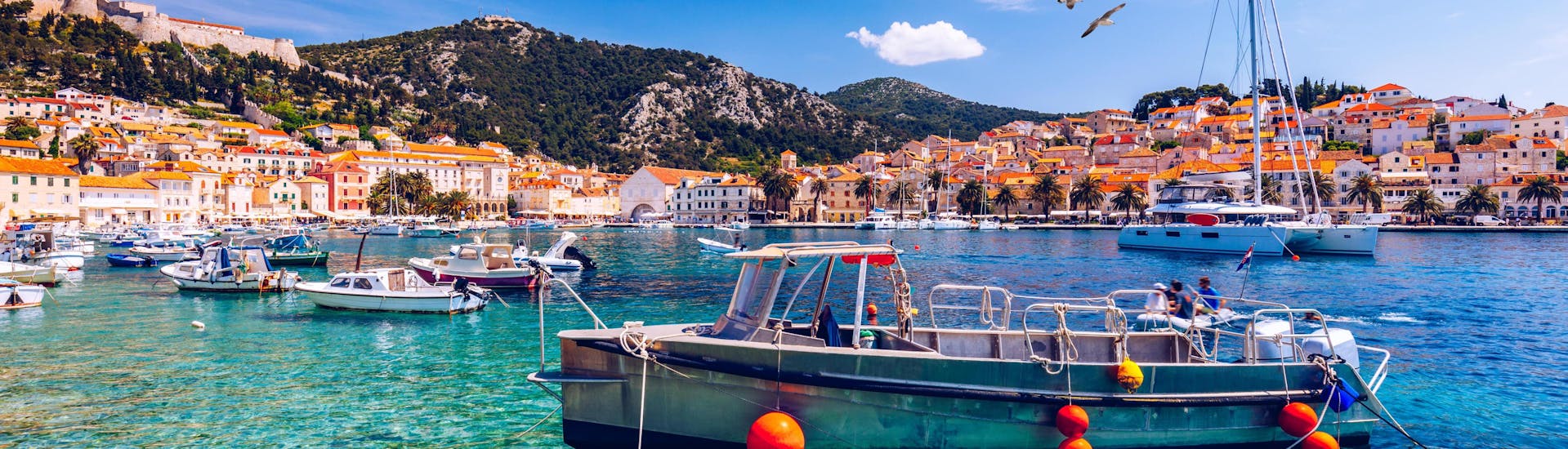 Boat trips from Hvar City are popular amongst tourists.