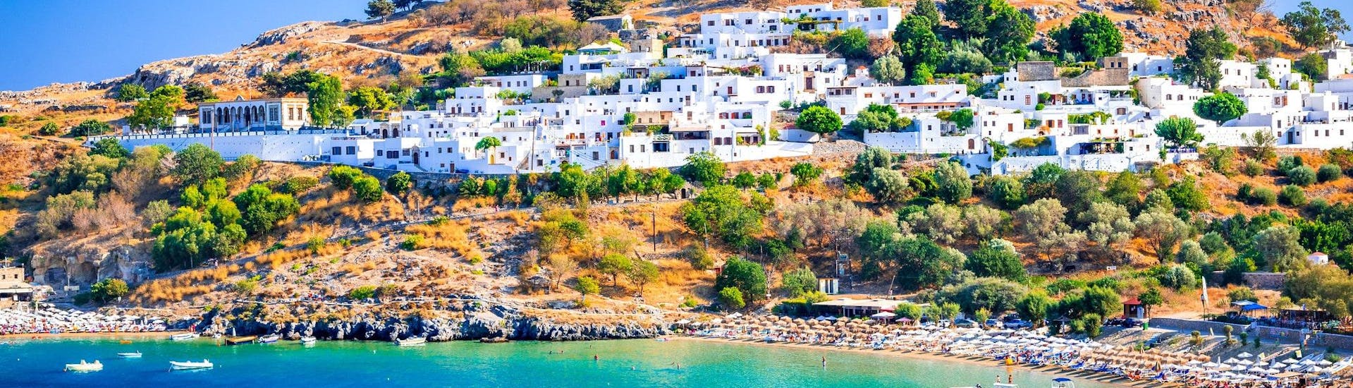 The village Lindos, which is a destination for many boat trips from Kallithea.