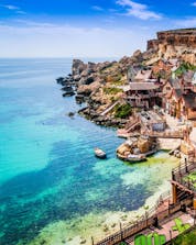 Beutiful photograph of the coastline of Mellieha, Malta.
