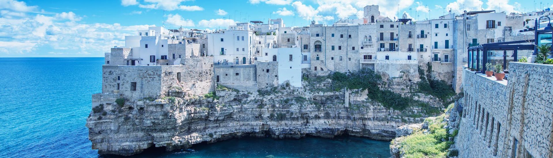 View of the coast during a boat trip to Polignano a Mare.