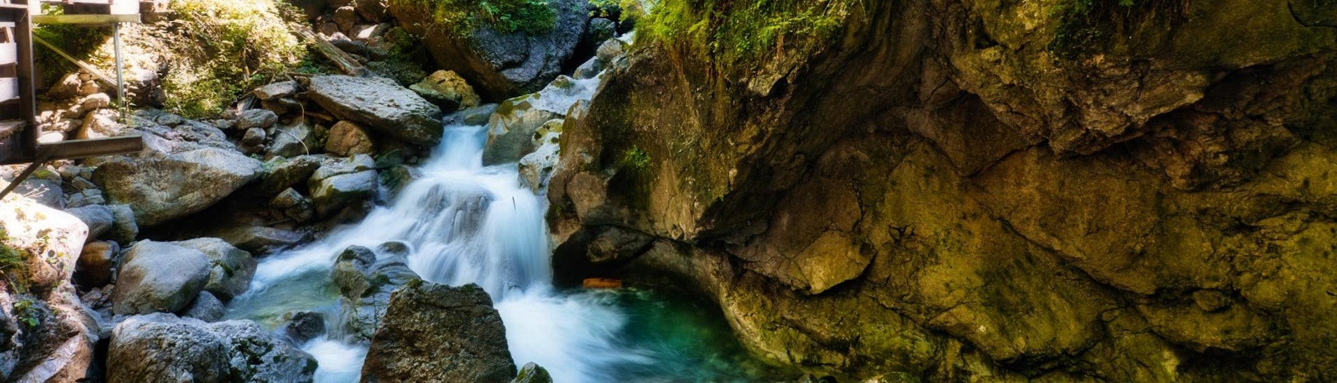 An image of the Seisenbergklamm, a popular destination to go canyoning in Salzburg.
