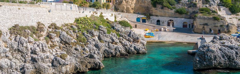 Scenic sight of Castro, a departure point for boat trips in Puglia.