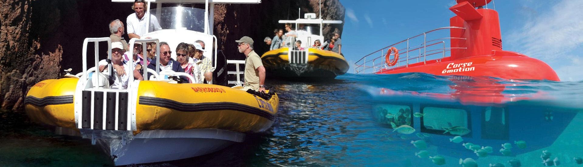 The different boats available from Corse Emotion.