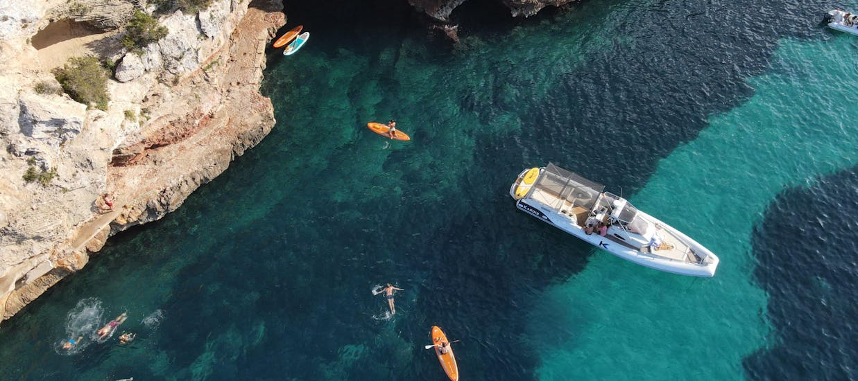 A boat of Eiviboats Ibiza.