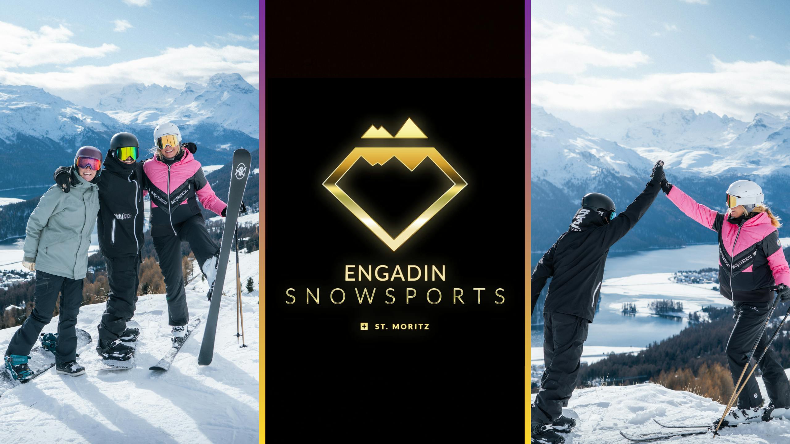 Magnifique paysage de montagnes et de mer, où se déroulent les activités de Snowsports School Engadin Snowsports.