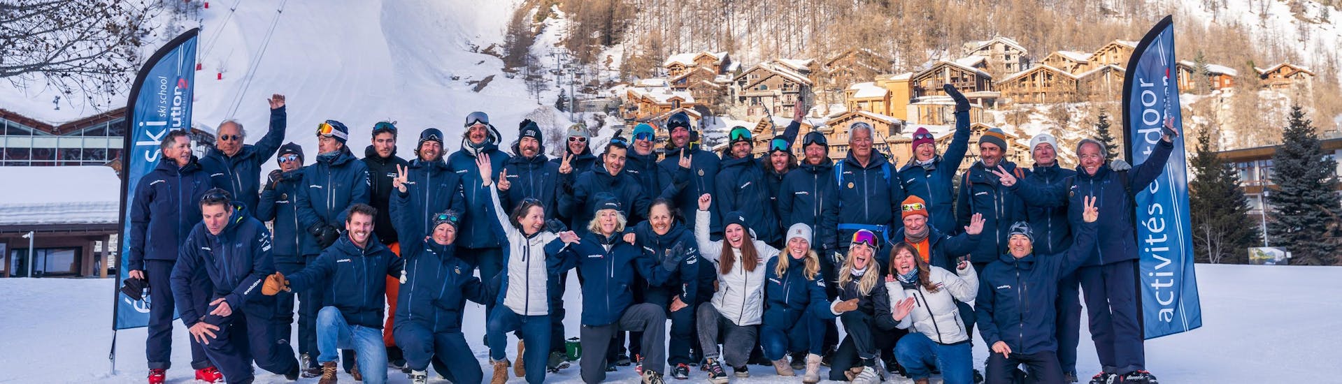 Equipe de moniteur de ski chez Evolution 2 Val d'Isère.