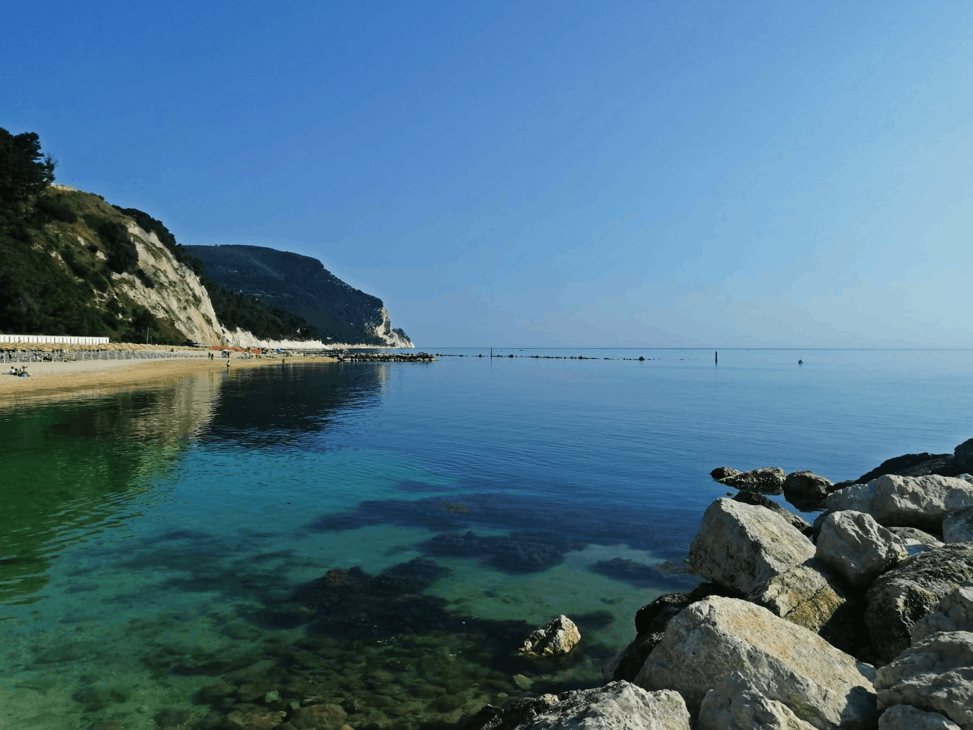Conero Beautiful Boats Numana Picture of the sea of Conero Riviera taken during a boat trip from Conero Beautiful Boats Numana.