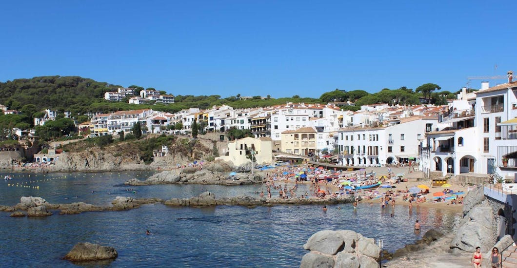 One of the beaches visited during the boat trips with Barcelona Holiday.