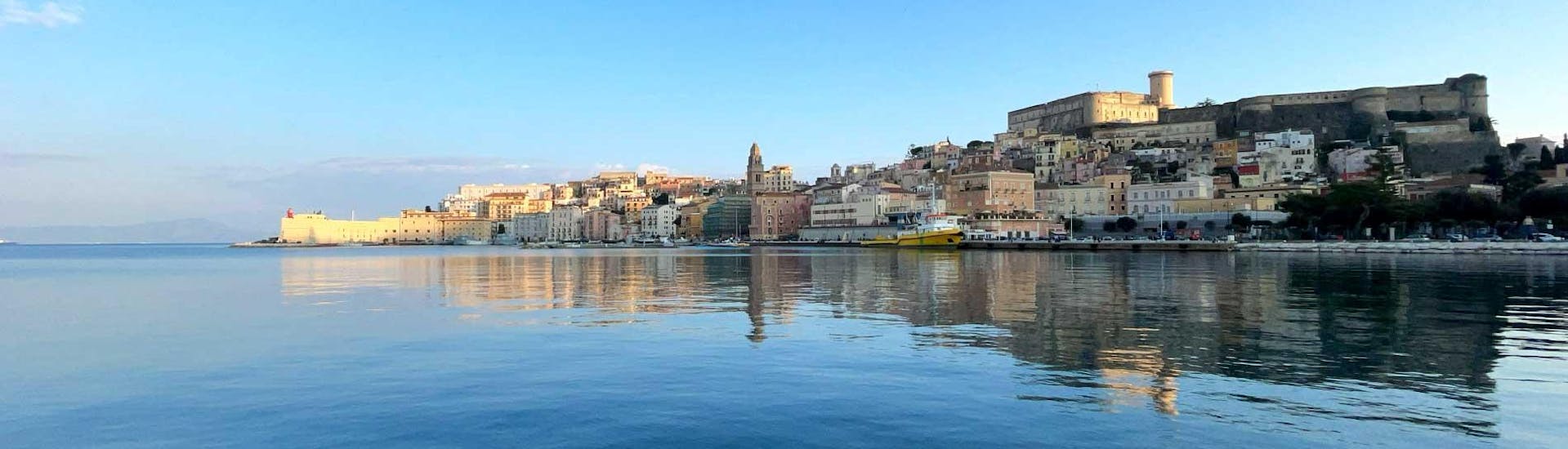 View of Gaeta from the sea during a trip withGaeta Escursioni.