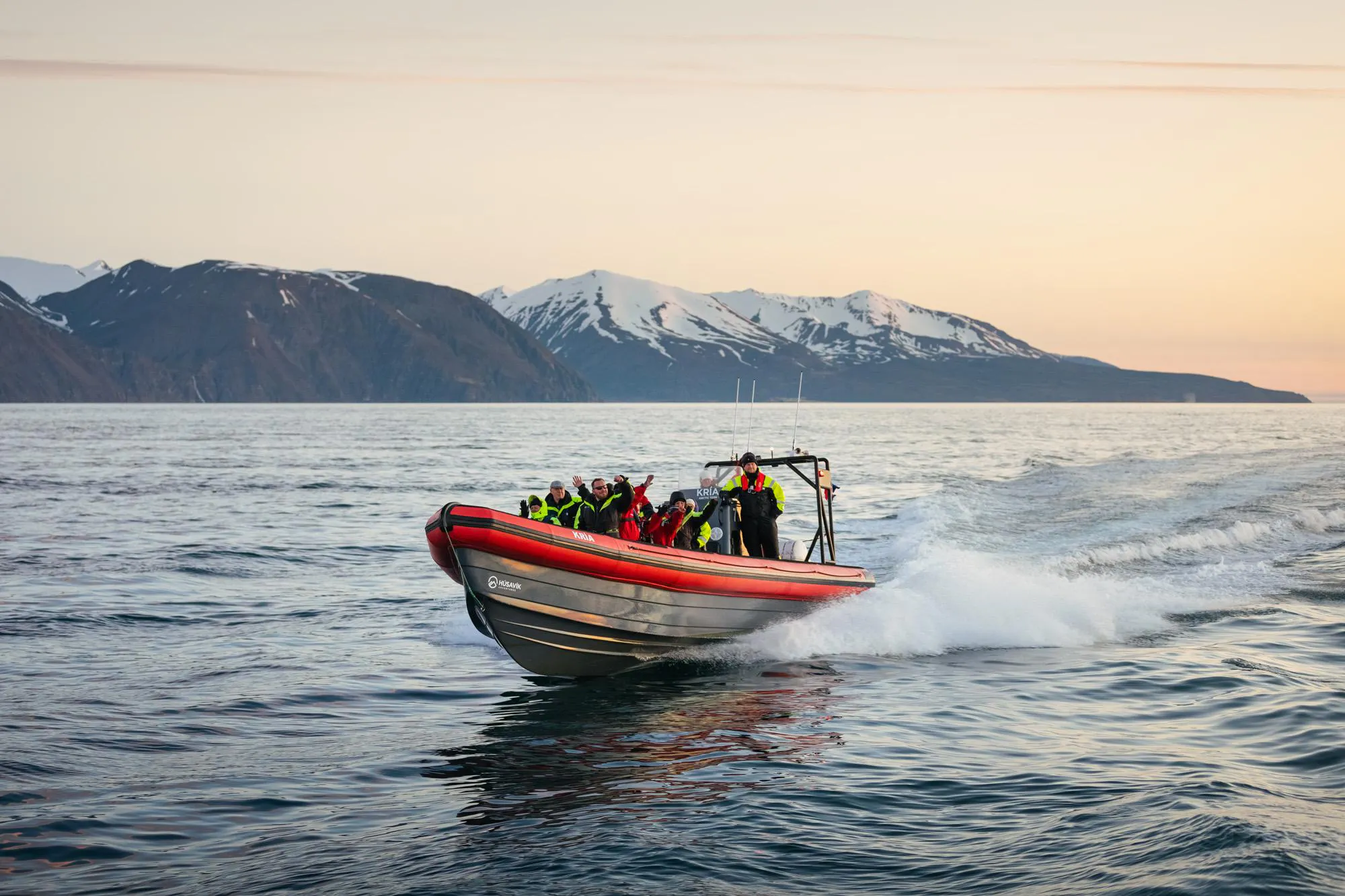 Húsavík Adventures Beautiful landscapes showcasing mountains and sea, where the experiences of Husavik Adventures are taking place.