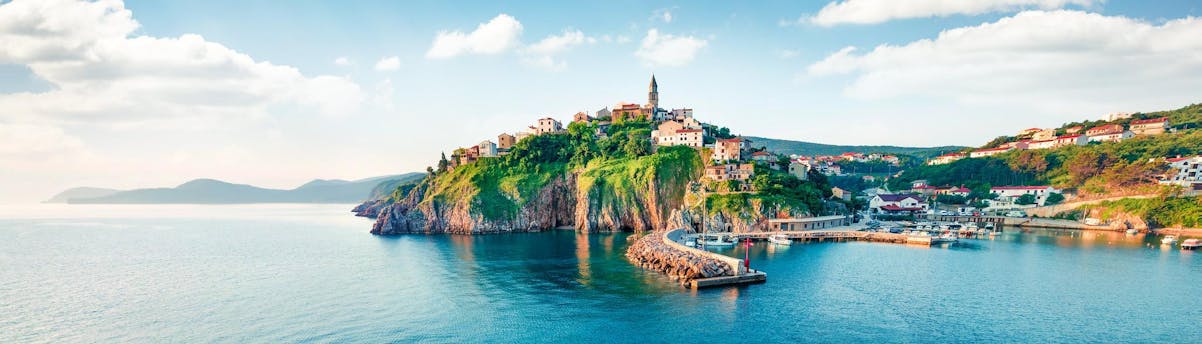 Kvarner Bay SEM Hero Merveilleuse vue de la baie de Kvarner en Croatie.