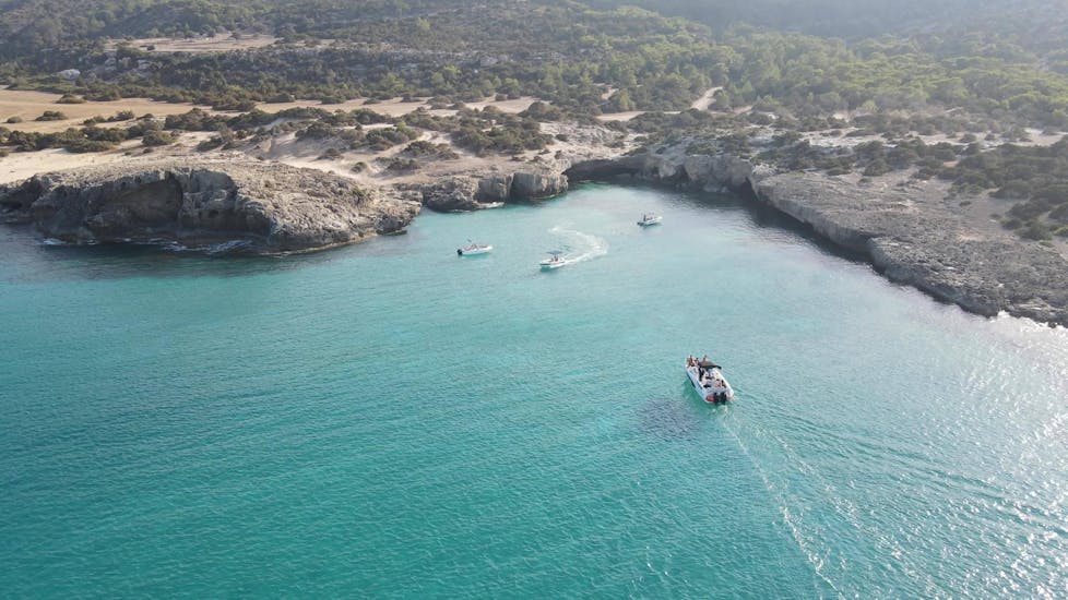 Latchi Dive & Watersports Centre diving boat trip to the famous Blue Lagoon.