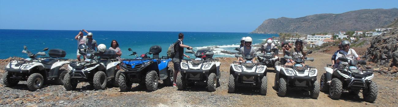 Magnifique paysage entouré par les quads de Malia Travel.