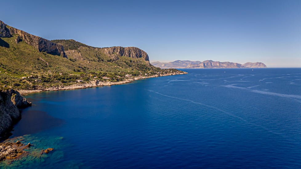 View of the Gulf of Palermo during a boat trip with Sea Tour Sicily.