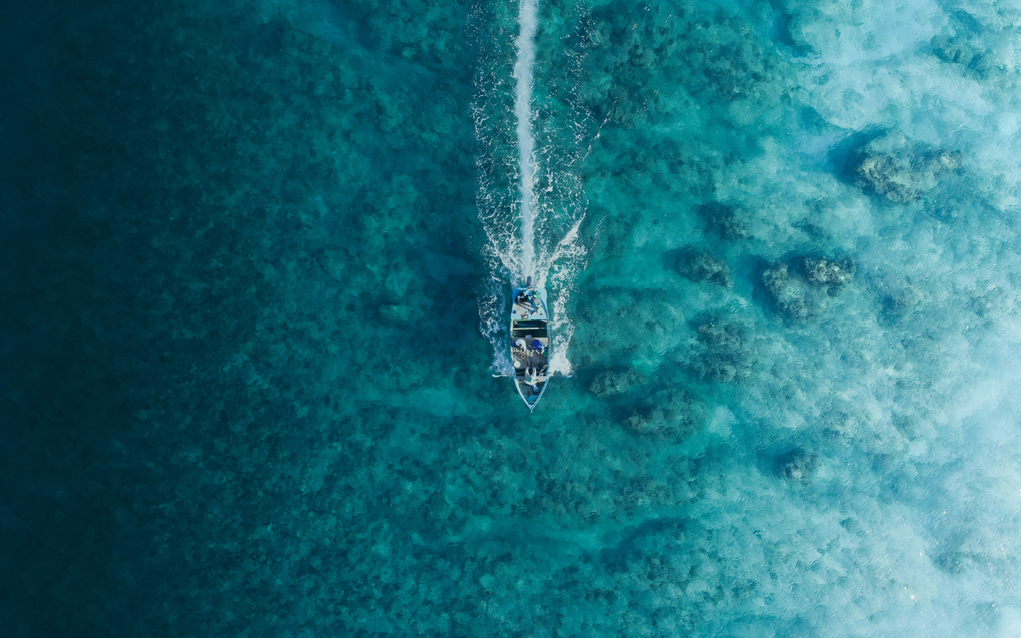 Boat navigating in the waters of Portofino, Italy.