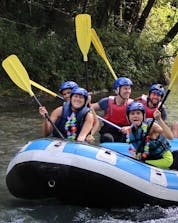 I partecipanti si divertono sul fiume Adda con Indomita Valtellina River