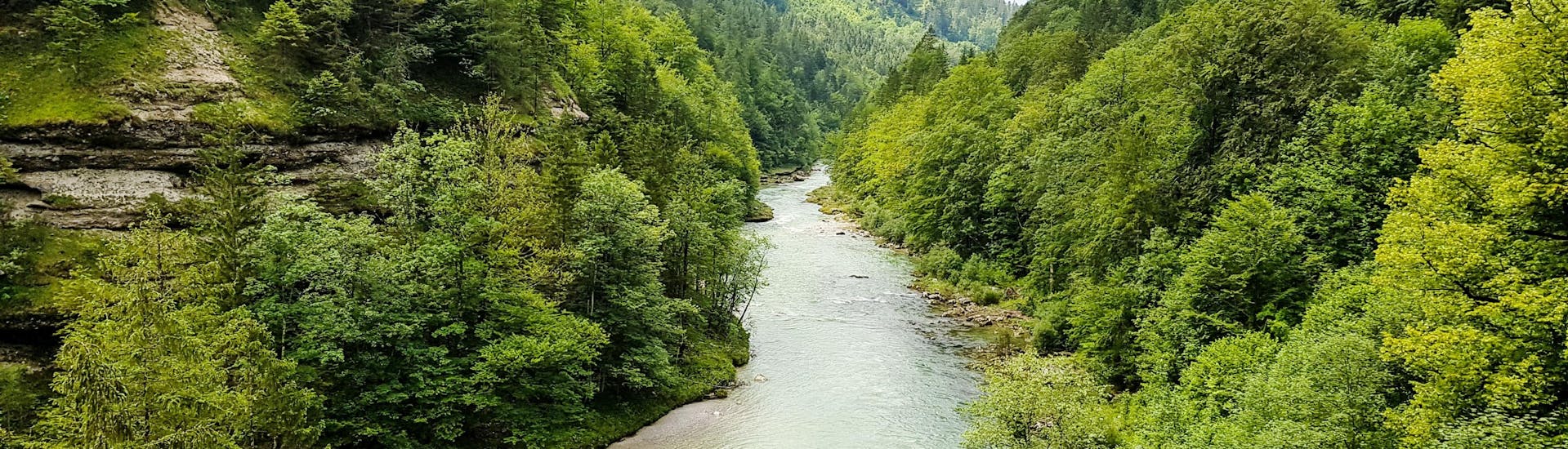 An image of the Salza River, whose rapids make for an ideal place to go rafting in the Gesäuse National Park.
