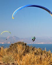 A beautiful photo from a starting point of a flight in santa-pola for paragliding.