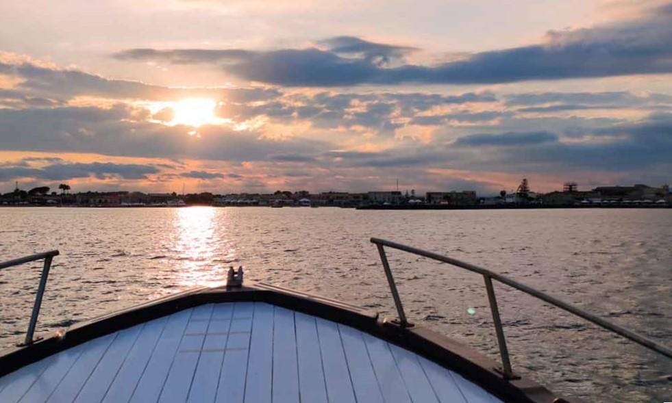 Sapore di Mare Marzamemi View from the boat during sunset boat trip from Sapore di Mare Marzamemi.
