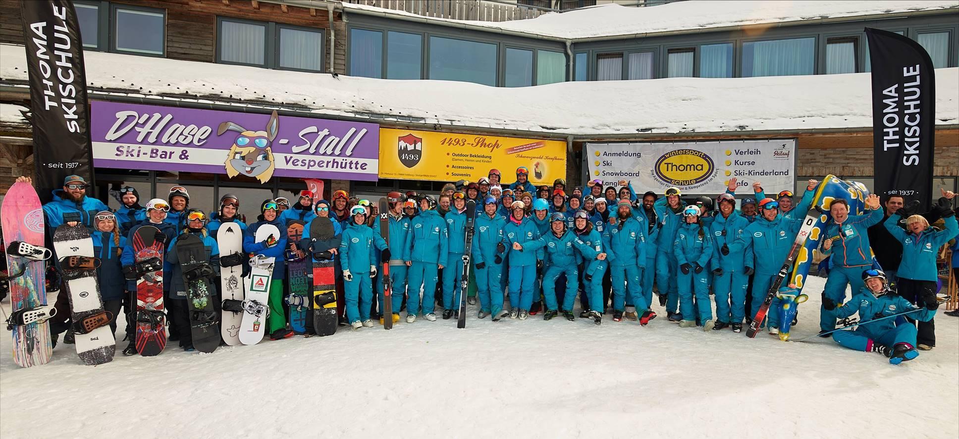 The ski and snowboard instructors of the Thoma Winter Sports School - Seebuck.