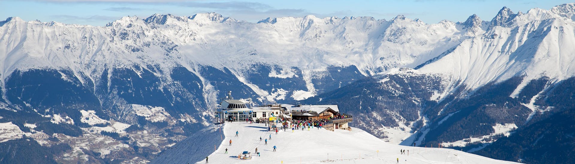 Imagen de la vista panorámica desde el Lazidbahn en la estación de esquí Serfaus-Fiss-Ladis.