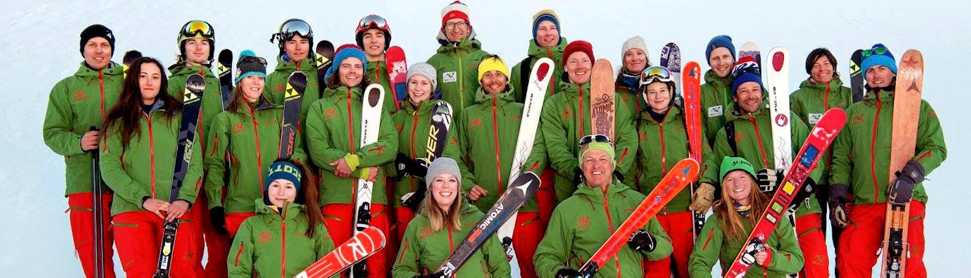 Group of ski instructors of Skischule A-Z