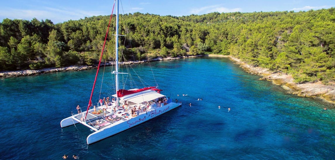 Catamaran trip in Split with Summer Blues. 