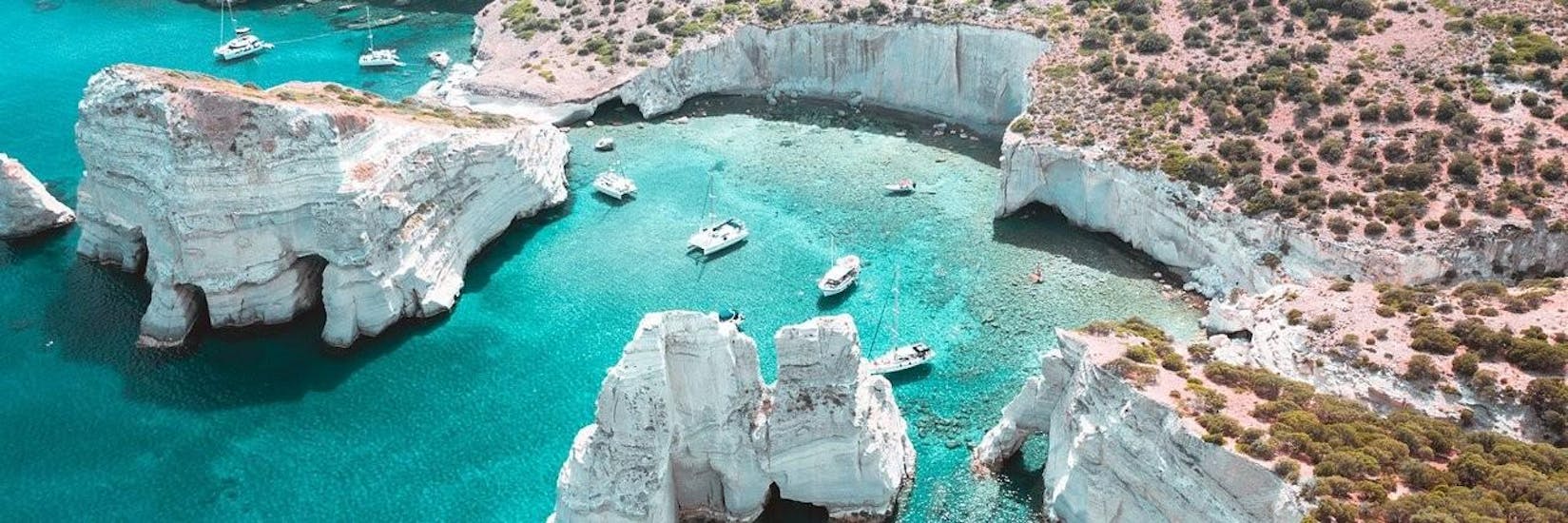A beautiful bay to visit on a Venus of Milos boat tour.