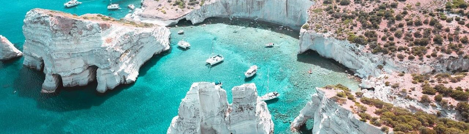 A beautiful bay to visit on a Venus of Milos boat tour.