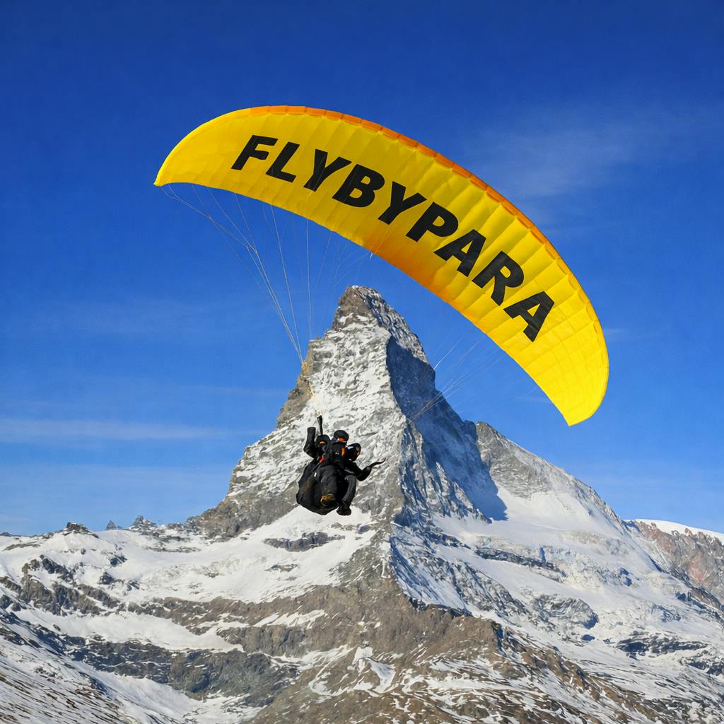 Prachtige landschappen met bergen en zee, waar de ervaringen van Paragliding Flybypara plaatsvinden.