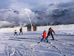 A private ski lesson for kids from 4 years takes place in Baqueria with Escuela Ski Baqueira.