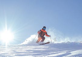 Una clase privada de esquí para adultos de todos los niveles tiene lugar en Baqueira con la Escuela Ski Baqueira.