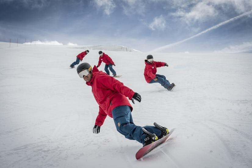 Snowboardlessen (6-16 j.) voor Adv. Boarders - Halve dag.