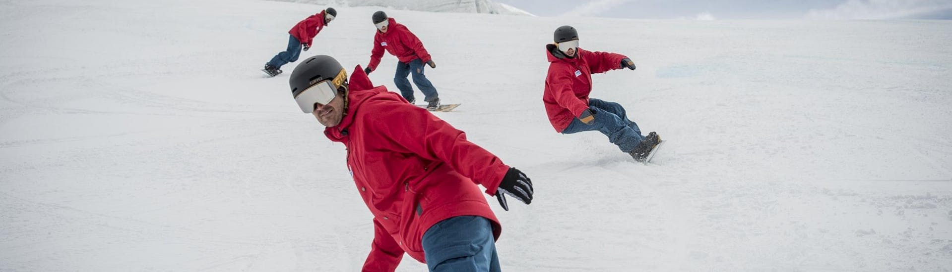 Snowboarding Lessons (6-16 y.) for Adv. Boarders - Full Day with Swiss Ski School Samnaun - Hero image