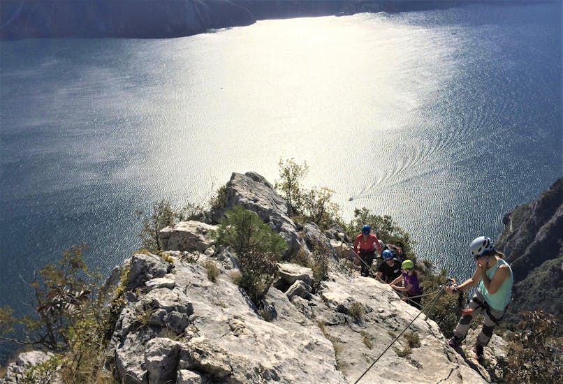 Klettersteig auf die Cima Capi am Gardasee.