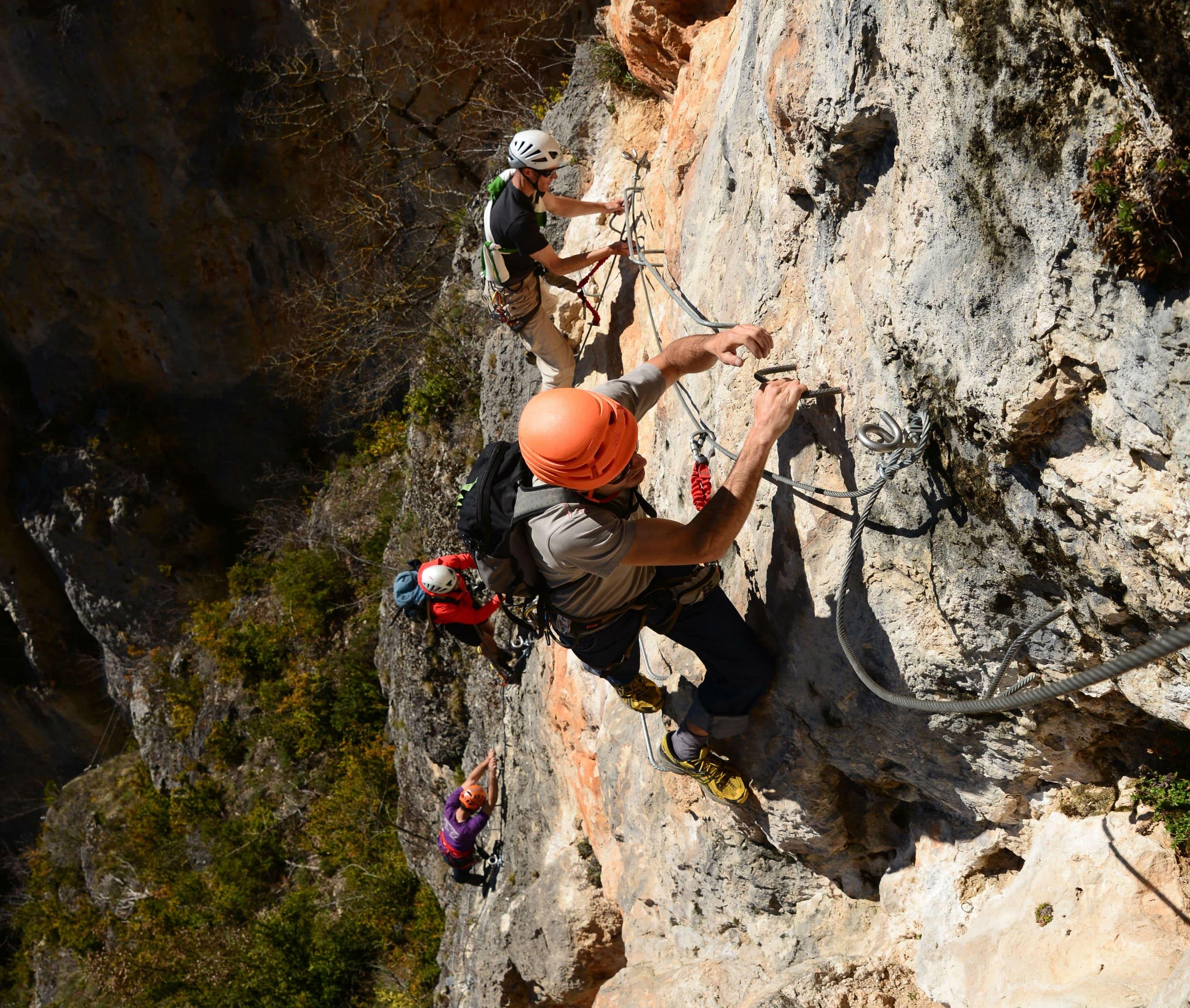 Sportliche Klettersteig-Tour - Gorges de l'Hérault.