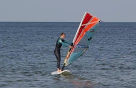 Photo of a man during his Windsurfing Trial Lessons for Beginners - Binz with Wassersport Binz.