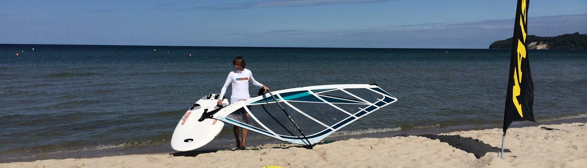 Lezioni di windsurf a Binz da 7 anni.