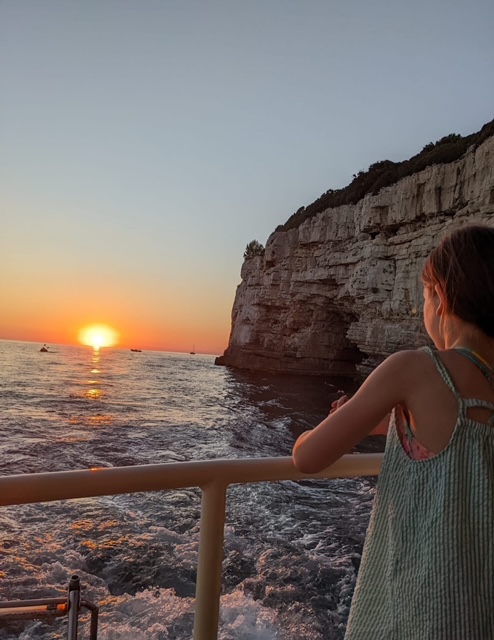 Sunset Boat Trip from Pula with Swimming in Private Bays from Pula Boat Excursions.