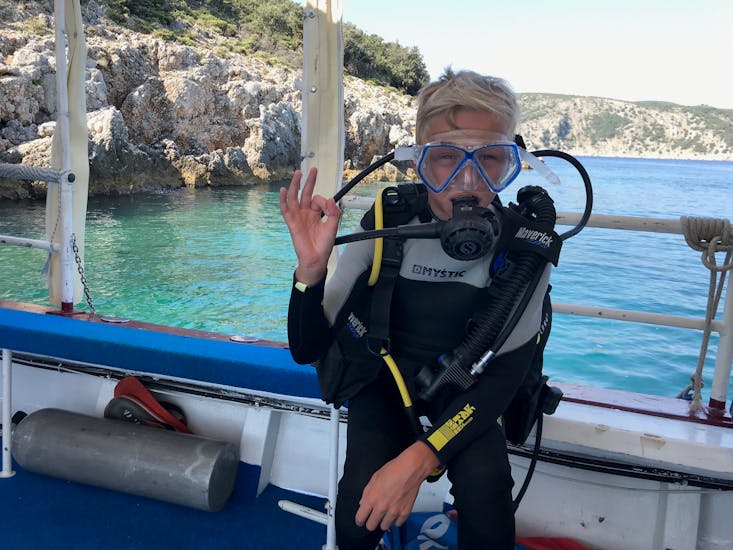 Our equipment is on the boat and ready to be used for the PDA Junior Open Water Diver Course in Krk for Kids (10-15 y.) with Styria Guenis Diving Center Krk.