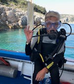 Unsere Ausrüstung ist auf dem Boot und bereit für den PDA Junior Open Water Diver Kurs in Krk für Kinder (10-15 J.) mit Styria Guenis Diving Center Krk.