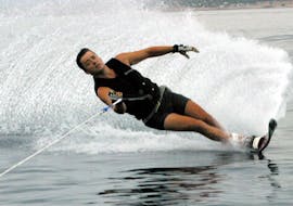 A man on a Monoski in Kvarner Bay with Water Sport Centar Selce.