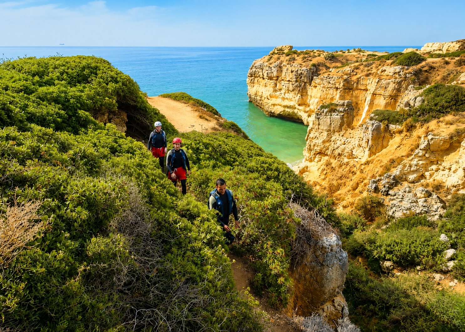 Coasteering in Albufeira.