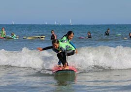 Some kids are enjoying Surfing Lessons -  incl. Transfer - Beginner with Gold Coast Hendaye.