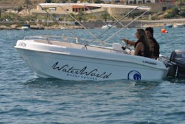 Self Drive Boat Rental in Qawra Bay from WaterWorld Malta.